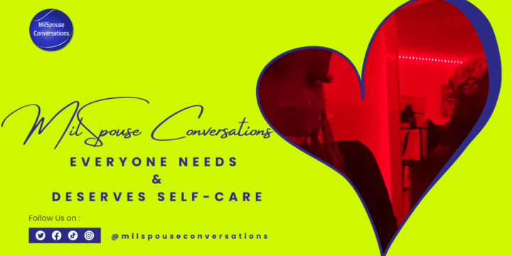 A red heart with the words " everyone needs and loves self-care ".