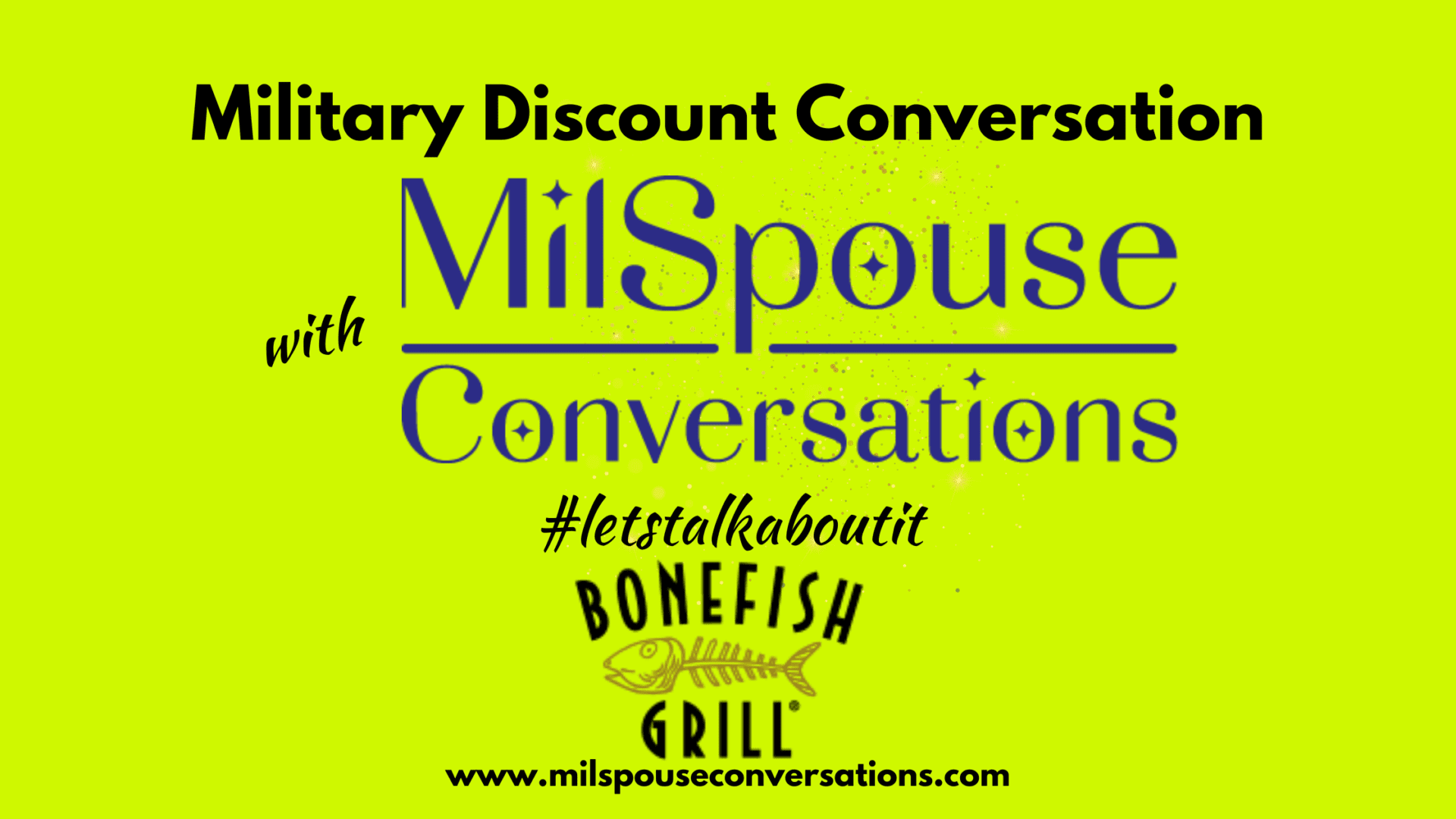 Military discount conversation with milspouse conversations
